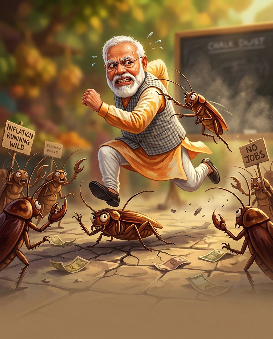 Modi Dodges Roach Rage