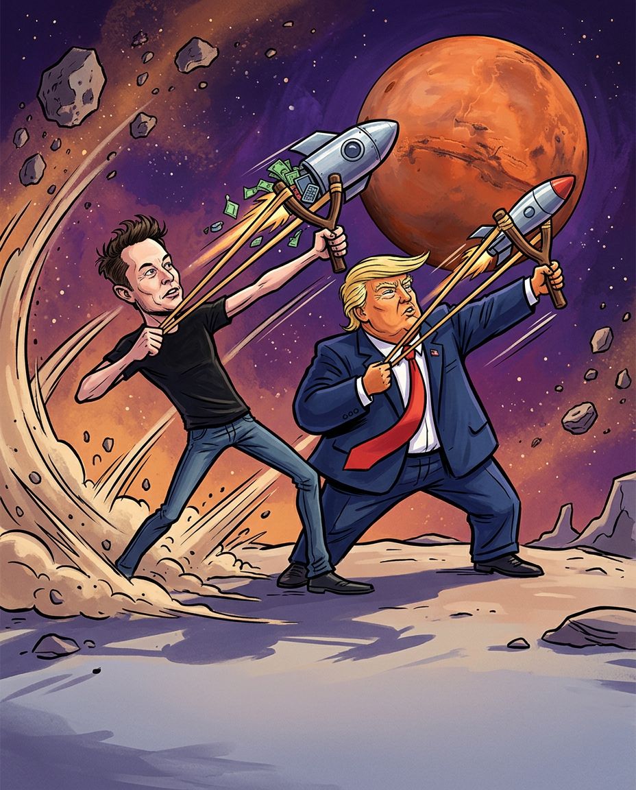 Elon Vs Trump To Mars