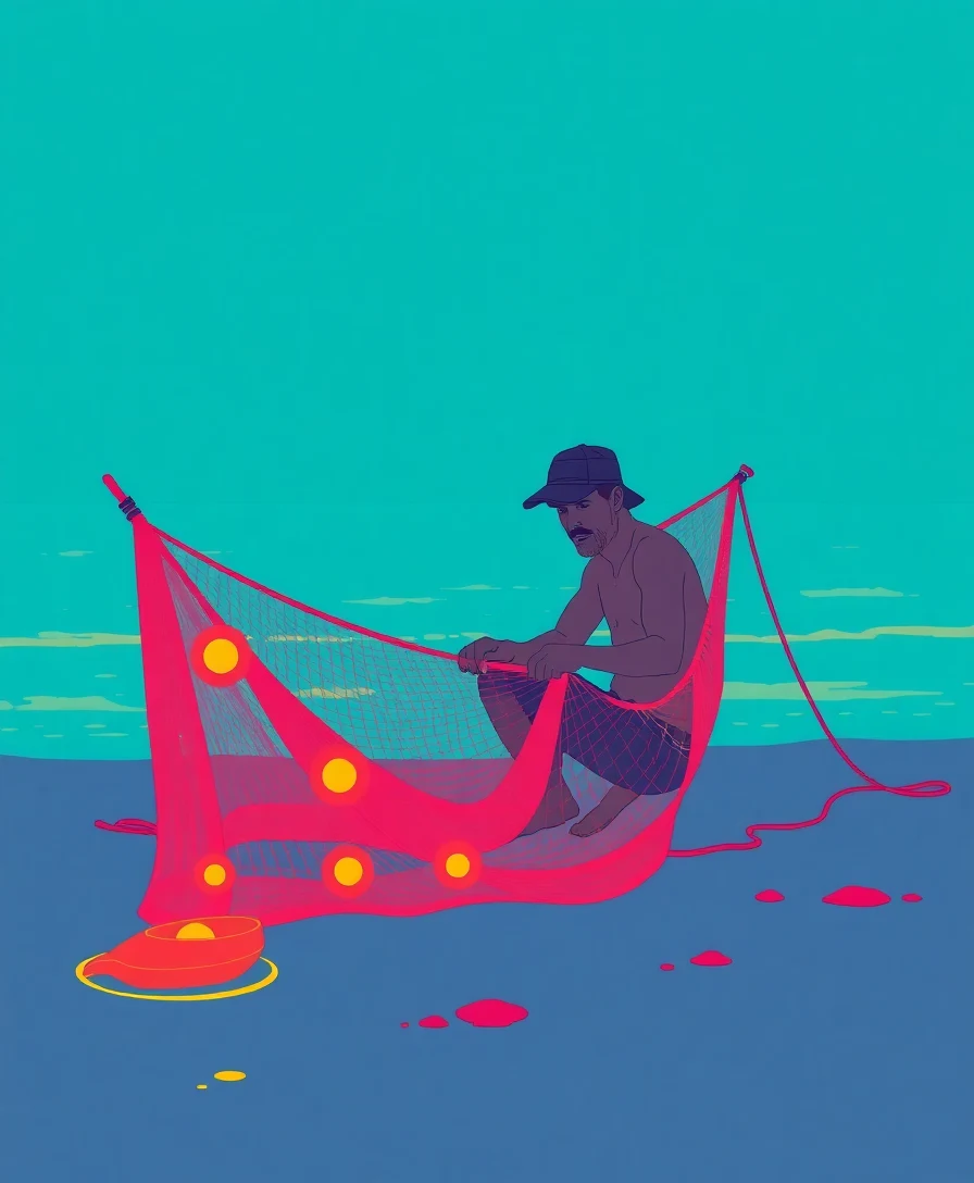 Fisherman Mends The Tide